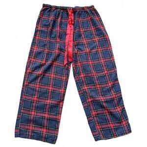 Vintage Plaid Flannel Lounge Pants with Drawstring Waist Size XL
